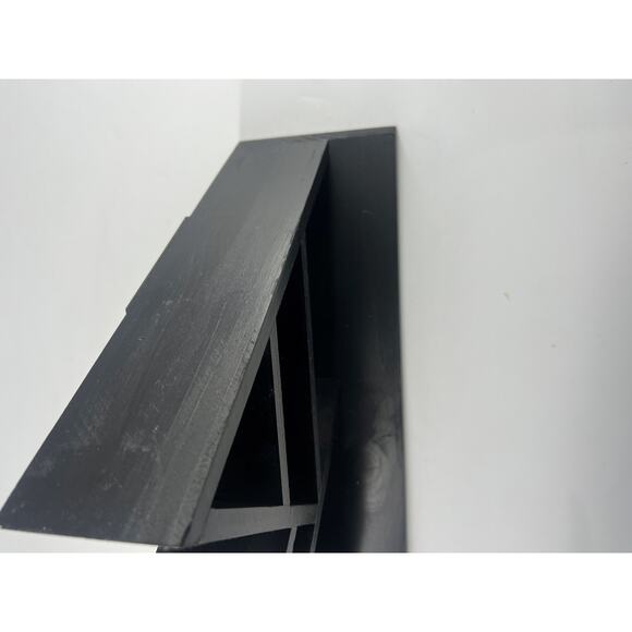 Black Shelved Triangle Star Multi Level Boho Moon Whimsy Goth Wood Home Decor - Picture 6 of 15